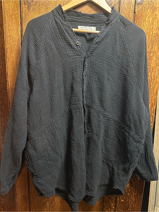 We The Free Tops - We The Free Black Textured Button-Front Shirt